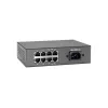 LevelOne Switch Fast Ethernet PoE de 8 puertos, 802.3at/af PoE, 4 salidas PoE, 65W