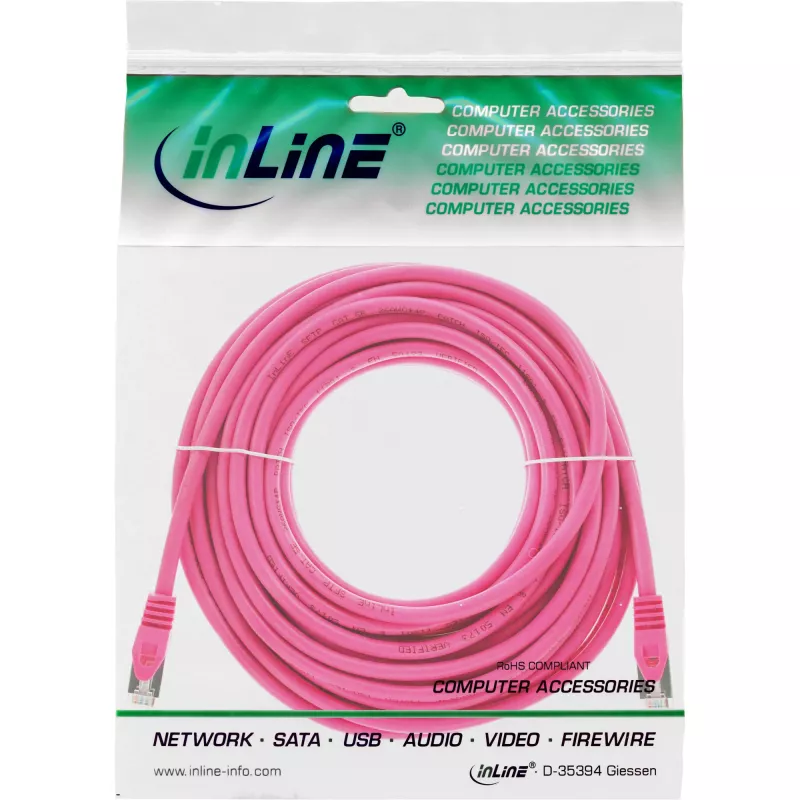 InLine Cable de red SF/UTP Cat.5e rosa 20m