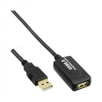 InLine Cable activo amplificador de señal USB 2.0 Type-A macho / A hembra, 25 m