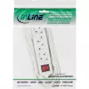 InLine Regleta de enchufes, 4 tomas, 2x CEE7/3 + 2x Euro CEE 7/16, blanca, 1,5 m