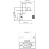 InLine Adaptador VGA 90° 15 pines macho / hembra, InLine, 37248I