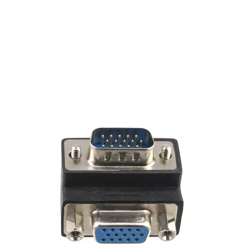 InLine Adaptador VGA 90° 15 pines macho / hembra, InLine, 37248I