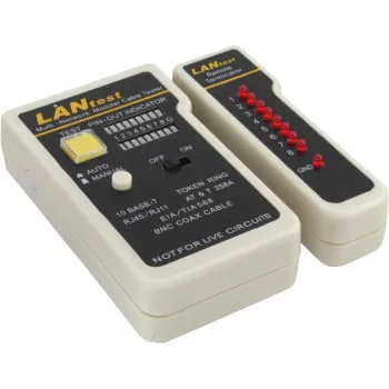 Comprobador de cables de red InLine 79998 para BNC RJ11 RJ45