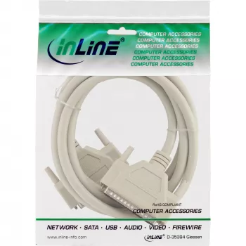 InLine Cable alargador serie 37 pines DB37 macho/macho directo 5 m
