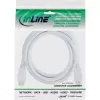 Cable High Speed HDMI con Ethernet InLine, M/M, blanco, contactos dorados, 3 m