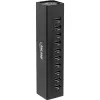 Hub USB 3.0 InLine 10 puertos carcasa de aluminio con fuente de alimentación 4A, negro