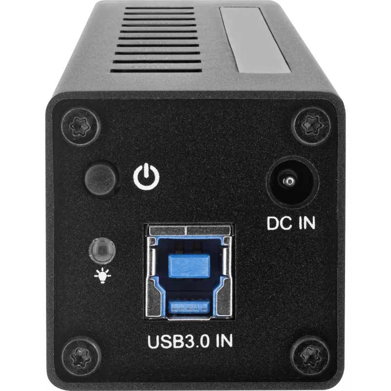 Hub USB 3.0 InLine 10 puertos carcasa de aluminio con fuente de alimentación 4A, negro