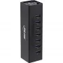 Hub USB 3.0 InLine, 7 puertos, carcasa de aluminio, con fuente de alimentación 2,5A