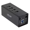 Hub USB 3.0 InLine, 4 puertos, carcasa de aluminio, con fuente de alimentación 2,5A