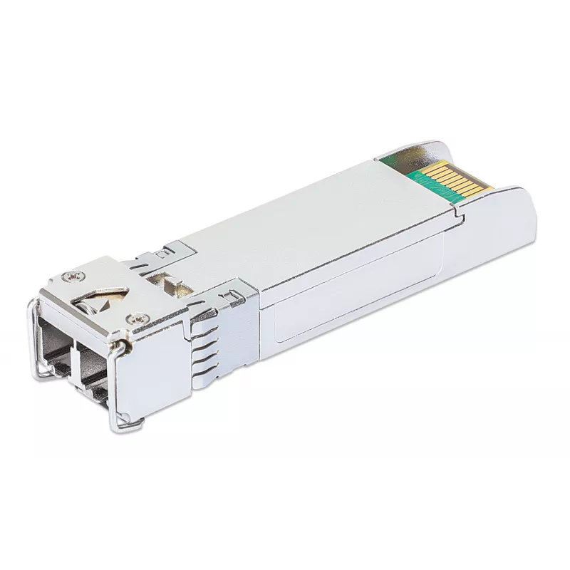 Módulo transceptor Intellinet óptico, 10 Gigabit Fiber SFP+, 10GBase-SR (LC) puerto multimodo, 300 m, longitud de onda 850 nm, Ethernet, fibra óptica, compatible con HPE, corresponde a HPE J9150A / J9150D / JD092A / JD092B, tres años de garantía