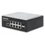 Intellinet 508278 switch industrial de 8 puertos Gigabit Ethernet PoE+ L2+ gestionado por web, 2x SFP, 30 W por puerto, carril DIN, de -40 a 85 °C, IP30, sin ventilador