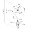 Soporte de tablet InLine 55721S negro pinza hasta 12,9