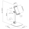 Soporte de mesa para tablet InLine con base, hasta 12,9