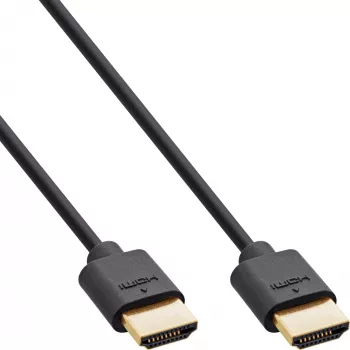 Cable HDMI Slim Ultra High Speed M/M 8K4K dorado negro 1,5 m InLine