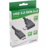 Cable USB 3.2 Gen.2 InLine, USB-C macho/macho en ángulo, negro, 1 m