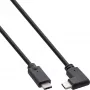 Cable USB 3.2 Gen.2 InLine, USB-C macho/macho en ángulo, negro, 2 m