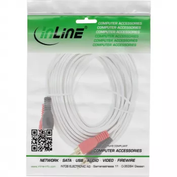 Cable RCA InLine 2x RCA macho/macho dorado 10 m