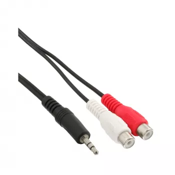 Cable de audio 2x conector hembra RCA / conector jack estéreo 3,5 mm 3 m InLine 89941C