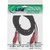 Cable de audio InLine, 2x conector RCA macho/macho 15 m, negro