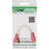 Cable RCA InLine 2x conector RCA macho/macho – dorado, 1 m, blanco