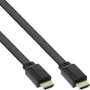 Cable HDMI plano InLine High Speed con Ethernet, dorado, negro, 1,5 m