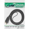 Cable HDMI plano InLine High Speed con Ethernet dorado negro 2 m