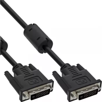 Cable DVI-D InLine 24+1 conector macho/macho Dual Link 2 núcleos de ferrita 3m