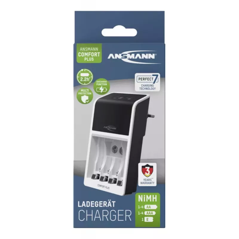 Cargador de baterías Ansmann Comfort Plus