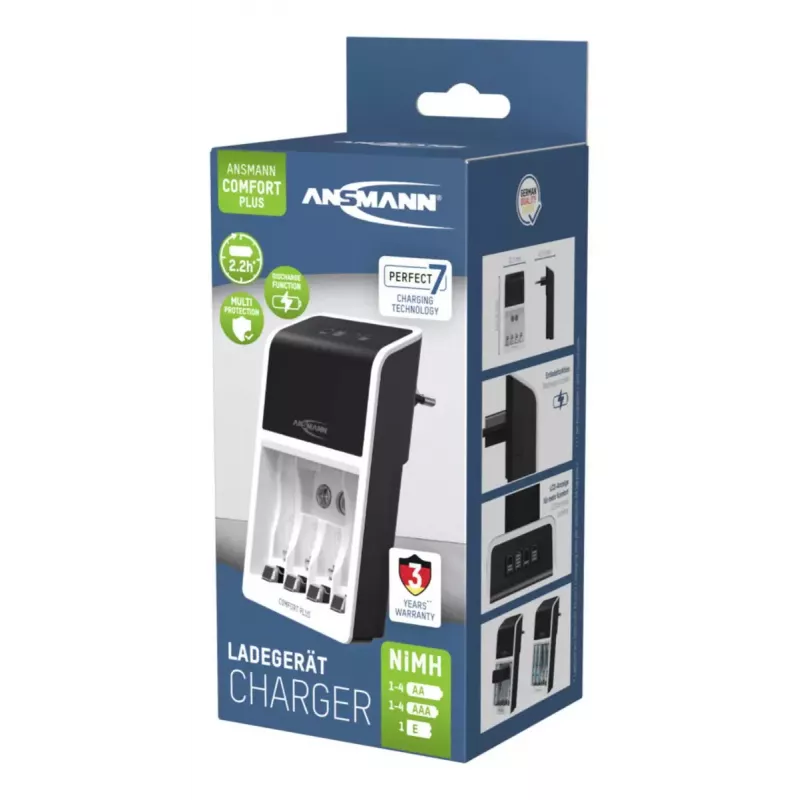 Cargador de baterías Ansmann Comfort Plus