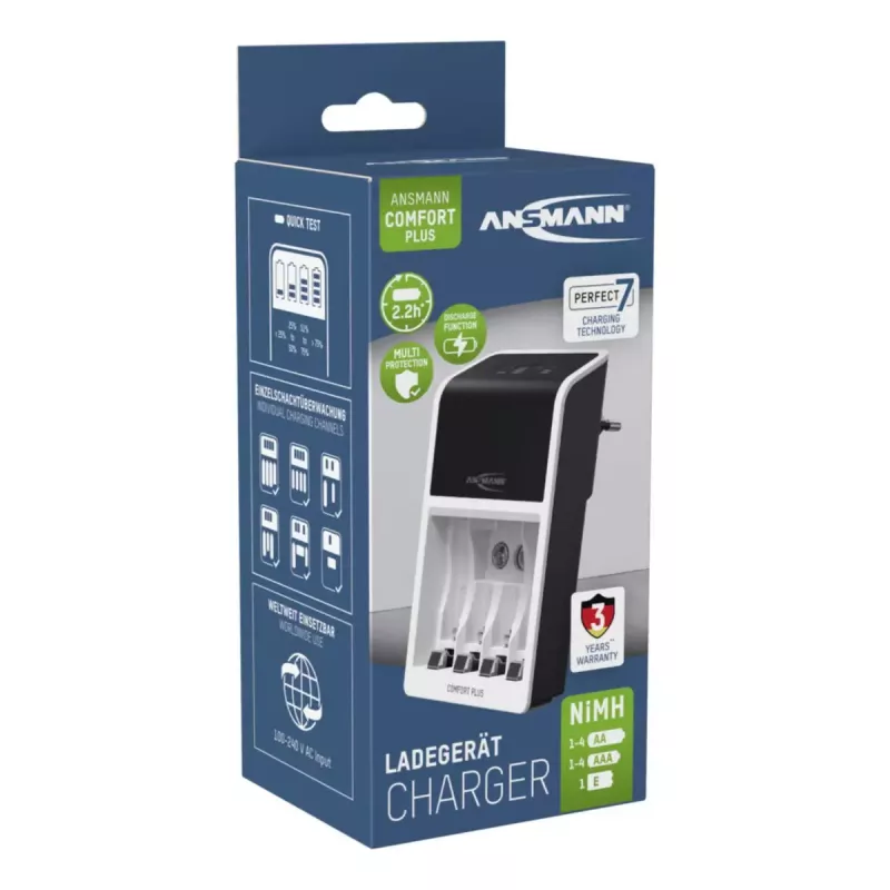 Cargador de baterías Ansmann Comfort Plus