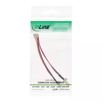 Cable en Y adaptador para ventilador InLine 3pin Molex conector hembra / 2x 3pin Molex conector macho 100 uds.
