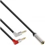 Cable slim para asiento de avión con audio InLine 2x 3,5 mm conector macho a 1x conector hembra, 2 m