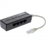Divisor de puerto telefónico 4 vías InLine, RJ45 macho a 4x RJ45 hembra, 0,15 m
