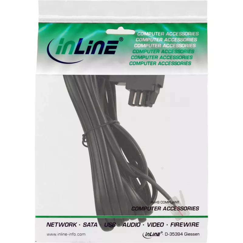 Cable TAE-N InLine TAE-N / RJ11 adaptador 6P2C puenteado 3m