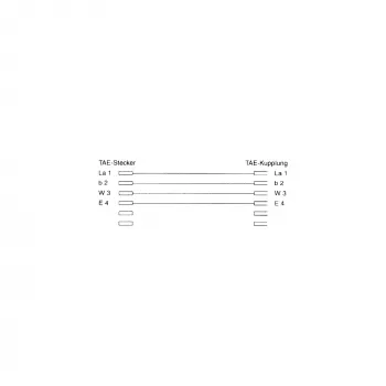 Cable alargador telefónico InLine TAE-F 15m Negro