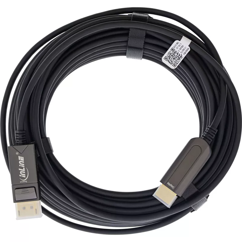 Cable convertidor DisplayPort a HDMI AOC InLine, 4K/60Hz, negro, 50m