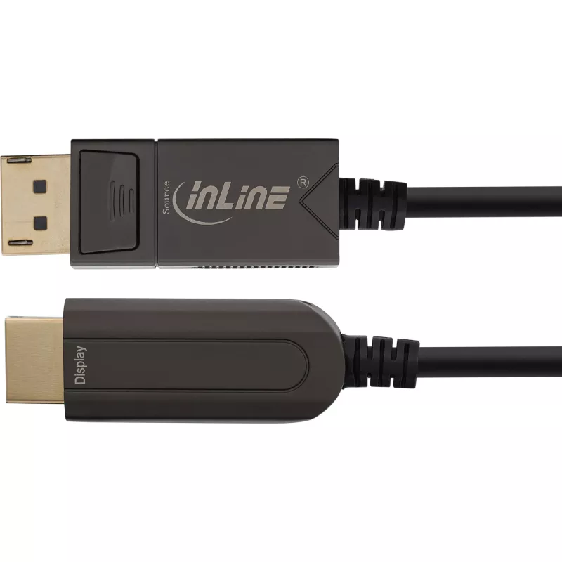 Cable convertidor DisplayPort a HDMI AOC InLine, 4K/60Hz, negro, 25m