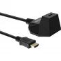 Estación HDMI InLine, cable HS HDMI con Ethernet, M/H, negro, contactos dorados, 1m