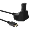 Estación HDMI InLine, cable HS HDMI con Ethernet, M/H, negro, contactos dorados, 1m