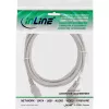 Cable de alimentación InLine, CEE 7/7 en ángulo / conector IEC C13 de 3 polos, gris, 1 m