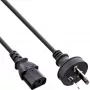 Cable de alimentación InLine, Australia a conector IEC C13 de 3 polos, 0,5 m