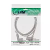 Cable de alimentación InLine, CEE 7/7 en ángulo / IEC C13 de 3 polos en ángulo, gris, 1 m