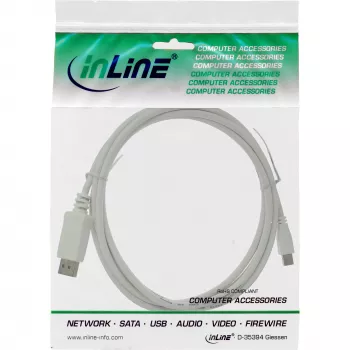 Cable InLine Mini DisplayPort a DisplayPort blanco 1,5 m