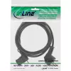 Cable de alimentación InLine, CEE 7/7 en ángulo / IEC C13 de 3 polos en ángulo a la izquierda, negro, 5 m