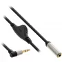 Cable de audio fino InLine 3,5 mm macho en ángulo / hembra, con control de volumen, 0,25 m