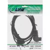 Cable de alimentación InLine, conector euro / conector Euro8 en ángulo, negro, 0,5 m