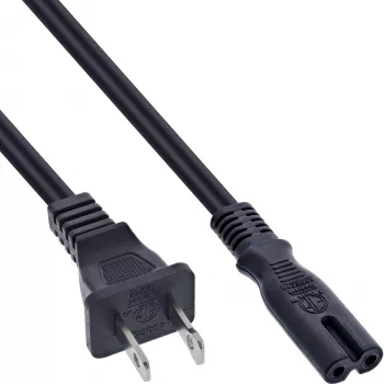 Cable de alimentación InLine, conector de red EE. UU. / conector hembra Euro 8, 0,5 m