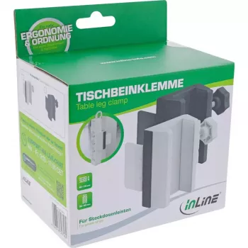 Soporte para regleta de enchufes InLine 23197W terminal de tornillo blanco ABS silicona acero