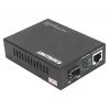 Intellinet conversor de medios Gigabit PoE+, 1 puerto 1000Base-T RJ45 a 1 puerto SFP, inyector PoE+
