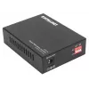 Intellinet conversor de medios Gigabit PoE+, 1 puerto 1000Base-T RJ45 a 1 puerto SFP, inyector PoE+